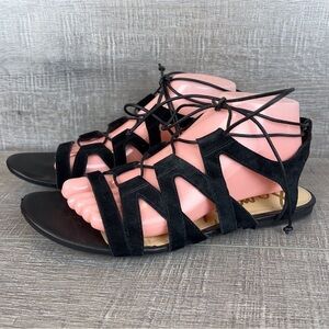Sam Edelman sz 8.5 Boyden black suede strappy sandals